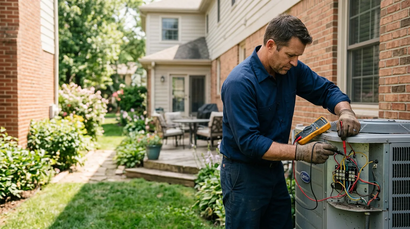 HVAC technician working near Webster, WI